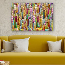 Wallity Pintura decorativa de vidrio templado Multicolor 40 x 60 cm